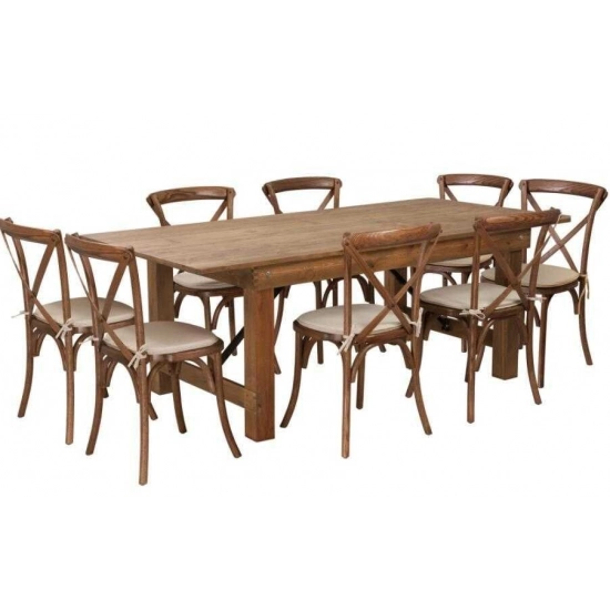Table en Bois rustique - 213 x 102 cm