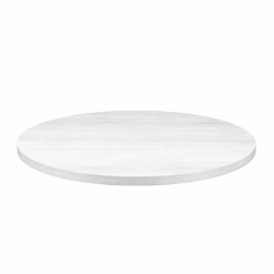 Plateau bois mélaminé - Ø110cm - Finition bois blanc