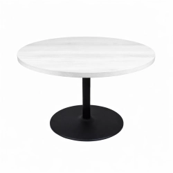 Plateau bois mélaminé - Ø110cm - Finition bois blanc