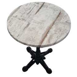 Plateau Stratifié avec Chant moulé - Diamètre 60 cm - Uni ou décor