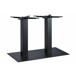 Pied de table Bistrot - en fonte - Double base rectangulaire