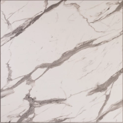 Plateau en Bois Mélaminé 70x70 cm – Décor Marbre avec Chant Doré