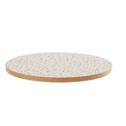 Plateau de Table en Bois Mélaminé Décor Terrazzo