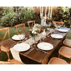 Table en Bois rustique - 213 x 102 cm