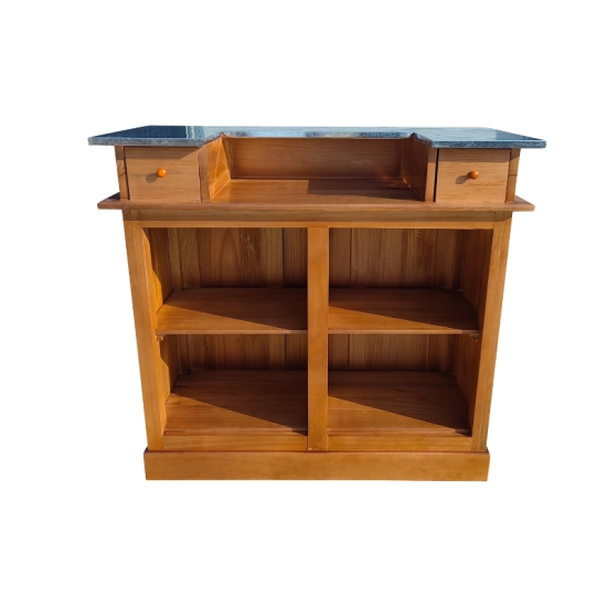 Bar en Bois HERITAGE avec Plateau en Zinc