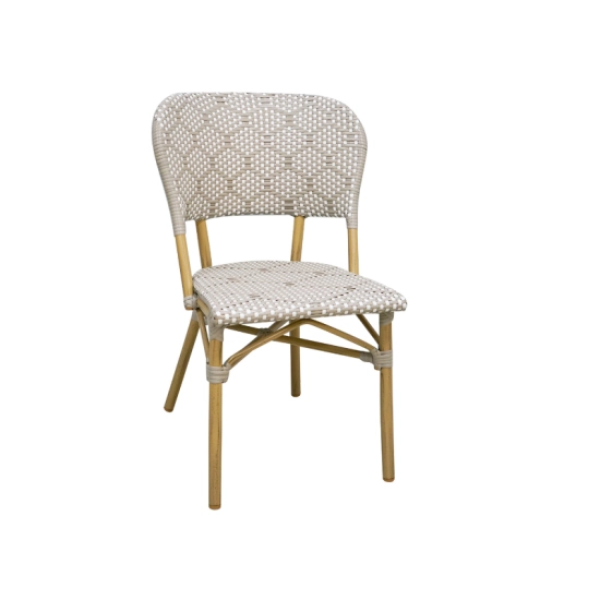 Chaise BEAUBOURG – Aluminium et Effet Rotin