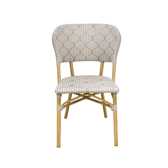 Chaise BEAUBOURG – Aluminium et Effet Rotin