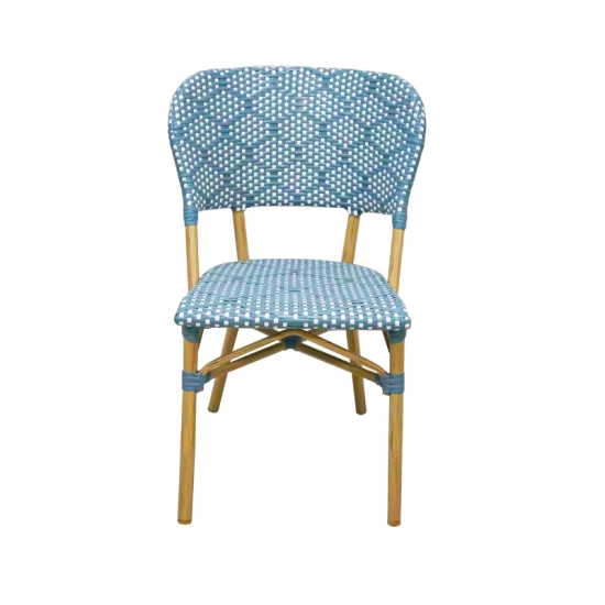 Chaise BEAUBOURG – Aluminium et Effet Rotin