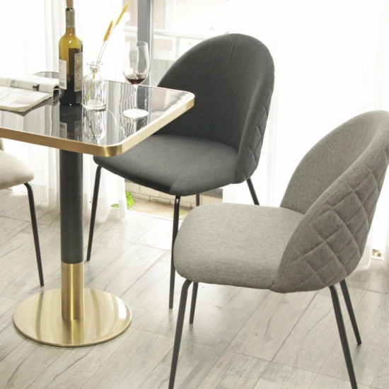 Pied rond H 72 cm noir & doré pour table Guéridon