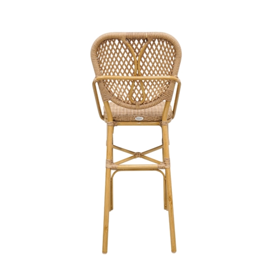 Chaise de Bar Margo – Aluminium et Rotin Synthétique