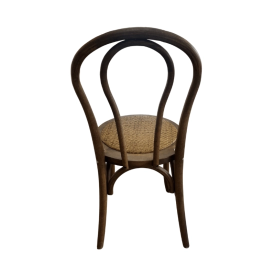 Chaise EMILE “VINTAGE” – Bois effet vieilli & assise rotin