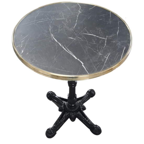 Pied bistrot pour table en Fonte - Décors Belle Epoque - 4 branches 