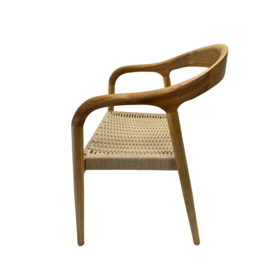 Fauteuil OSLO – Bois & cordage tressé