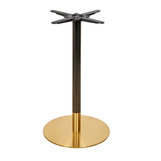 Pied rond H 72 cm noir & doré pour table Guéridon