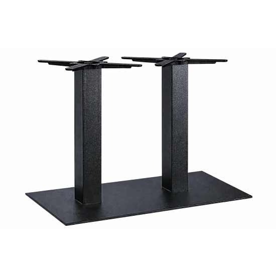 Pied de table Bistrot - en fonte - Double base rectangulaire