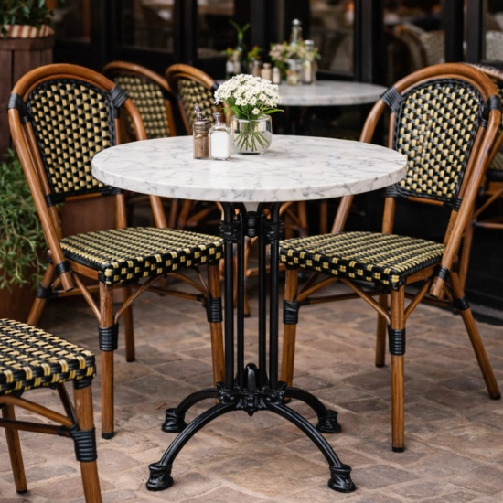 Pied de table bistrot en fonte ÉLÉGANCE – H72 cm
