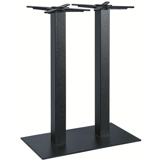 Pieds double fonte – Base rectangulaire 75x40 cm