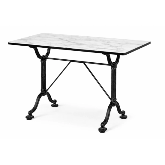 Pied de table bistrot double RÉTRO – Fonte noire H72 cm