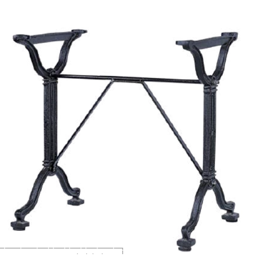 Pied de table bistrot double RÉTRO – Fonte noire H72 cm