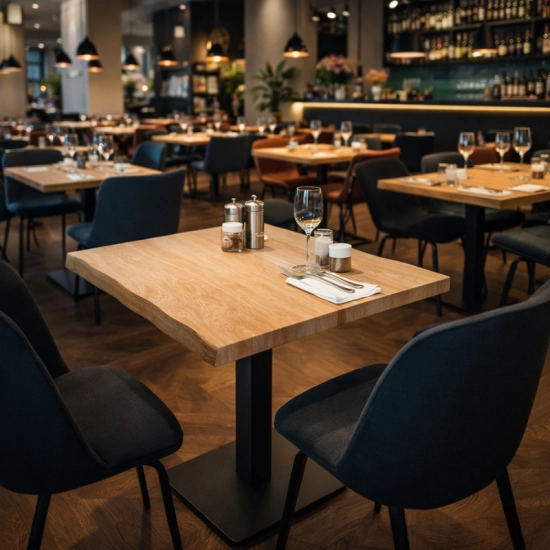 Plateau de Table en Chêne Massif 70x70 cm - épaisseur 45mm