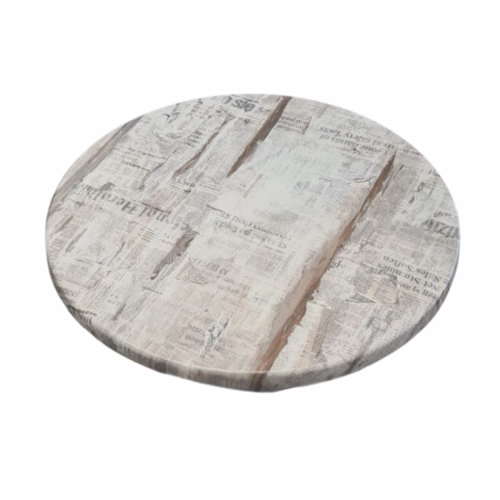 Plateau Stratifié avec Chant moulé - Diamètre 60 cm - Uni ou décor