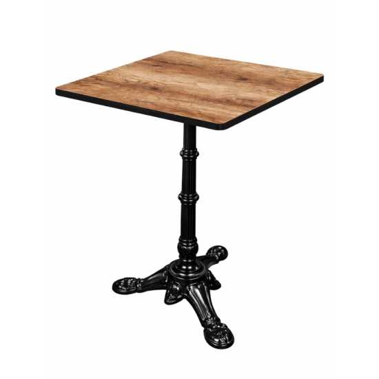 Plateau Table Bistrot Carré 70x70 cm Compact 10 mm Extérieur 