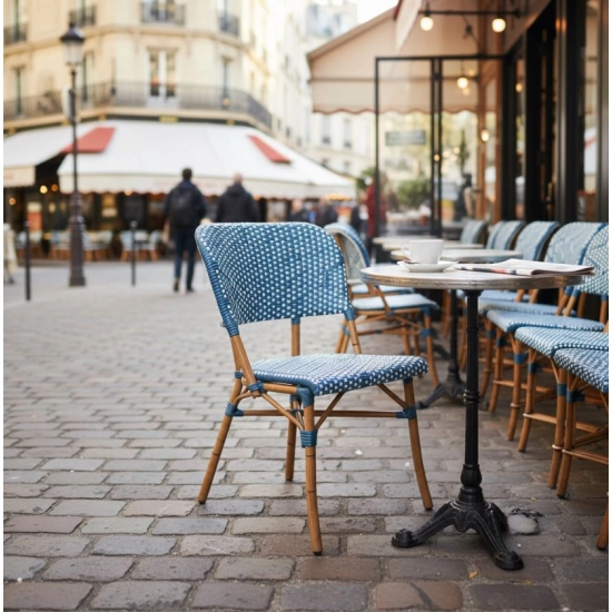 Chaise BEAUBOURG – Aluminium et Effet Rotin