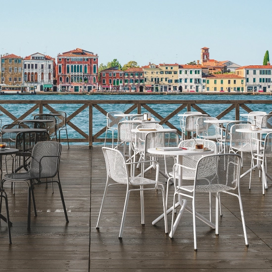Table BARI Pliante Métallique - Diamètre 60 cm - Gamme Colos