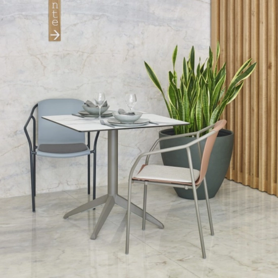Table Quatro fixe - 80x80cm - Gamme Ezpeleta