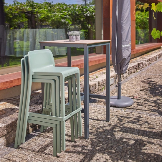 Table haute Urban 70x70cm  - Structure anthracite