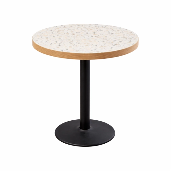 Plateau de Table en Bois Mélaminé Décor Terrazzo