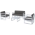 Structure silver grey Coussins gris